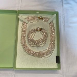 multi strand Seed pearl necklace and bracelet